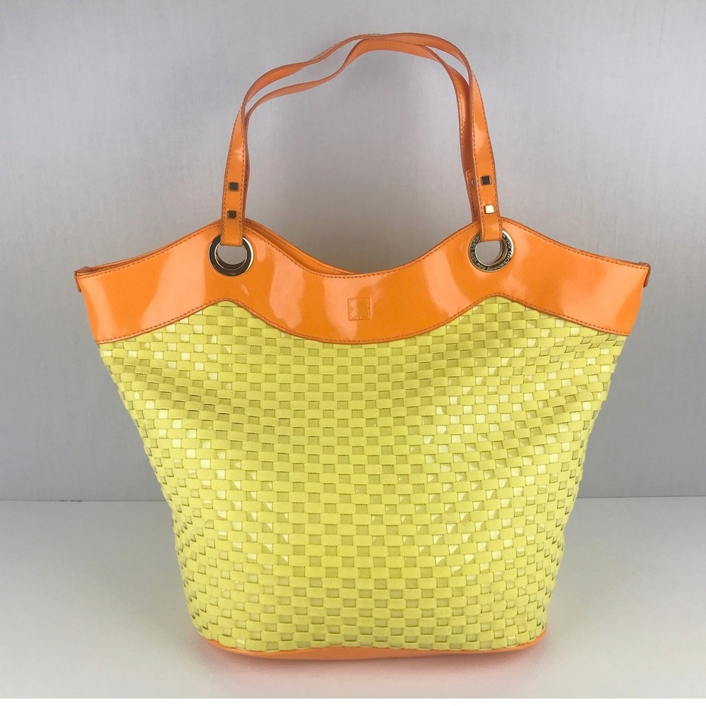 Liz Claiborne Orange and Yellow Tote Bag - New